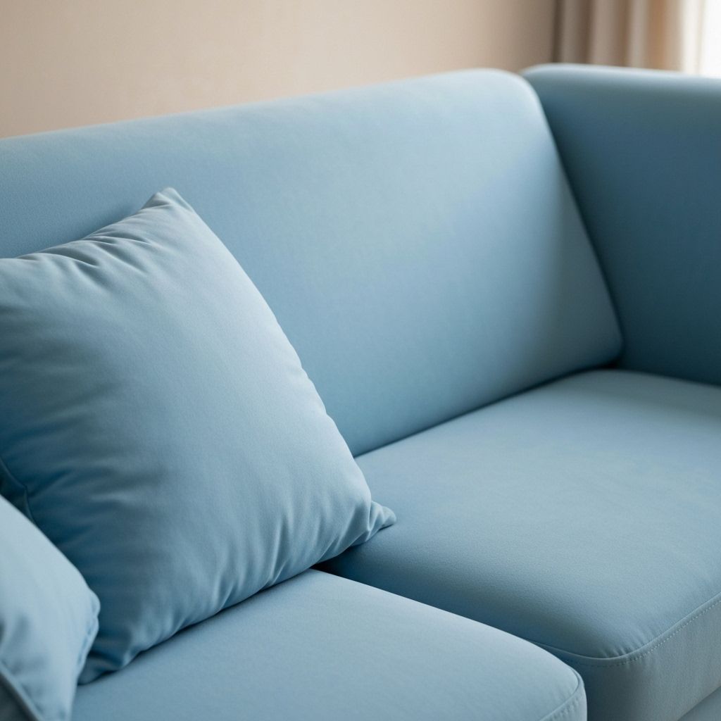 Pristine clean upholstered furniture showing deep sanitization